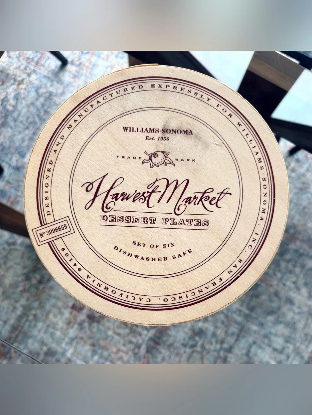 Williams-Sonoma Rosanna Harvest Market Dessert Plates – Set of 6 w/ Original Box